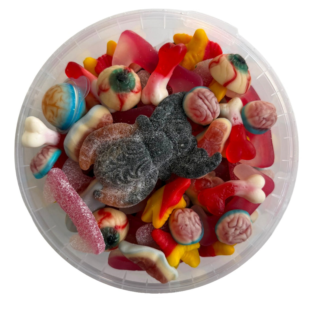 Halloween Monster Mix Tub – 2kg | Big Brains, Tarantulas & Spooky Gummies