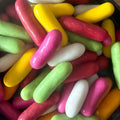 Taverners Liquorice Comfits – colourful crunchy sugar-shelled liquorice sweets, hand-packed in small batches
