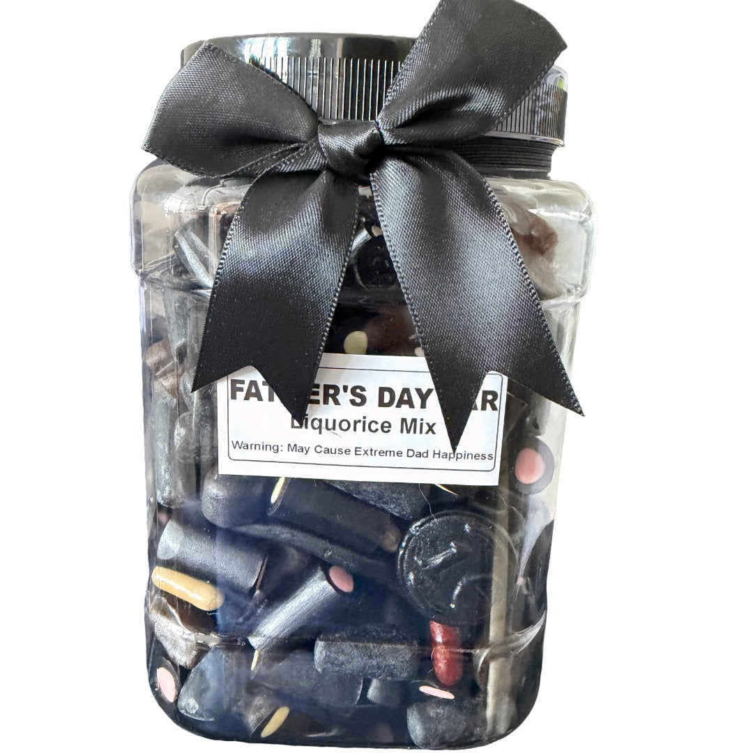 Father's Day Nordic Liquorice Gift Tub – 1kg Premium Mix with Black Bow
