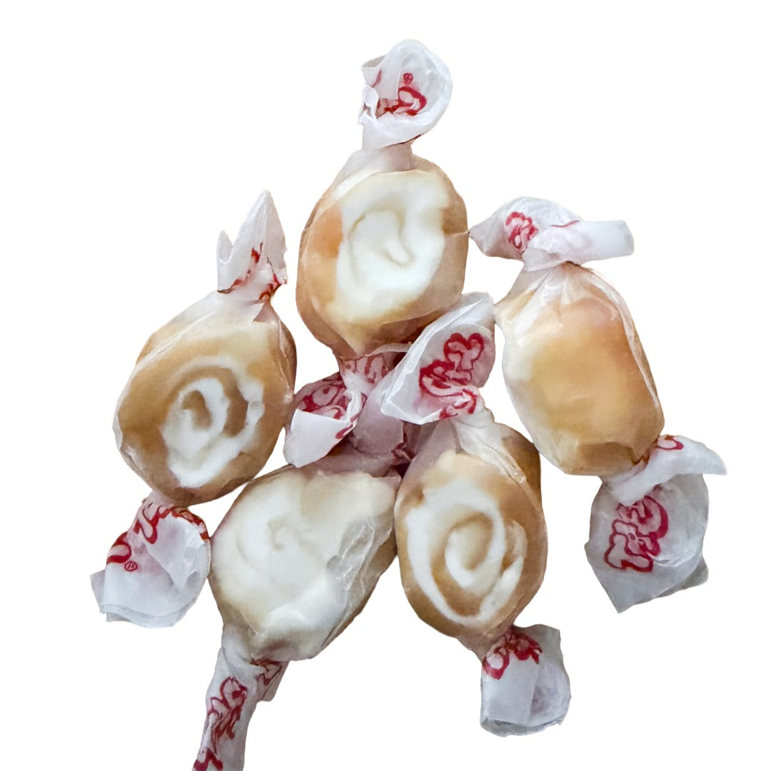 Caramel Swirl Salt Water Taffy – Soft, Chewy, Retro American Candy (50g)