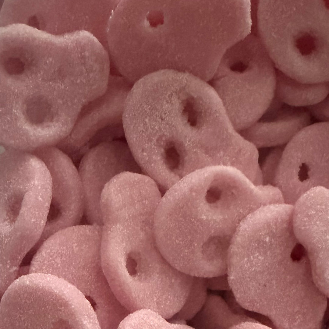 Lovalls Vegan Sour Strawberry Pinky Skulls