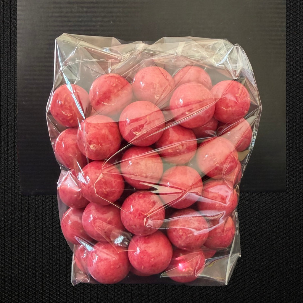Narr Hallon Lakrits — soft Swedish liquorice coated in white chocolate with raspberry,  from Grandma's Sweet Cupboard